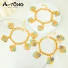 Mode Türkischen Vintage-Schmuck 21k Gold Überzogene Muslimischen Hip Hop Anhänger Armband Algerien Frauen Event Party Schmuck