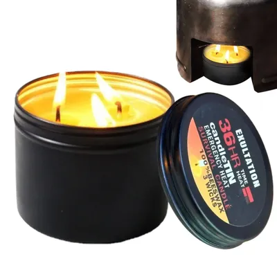 Outdoor Survival Candle 36 Hours Windproof Bright Waterproof Smokeless Camping Candle for Home Wilderness,Emergency Candle