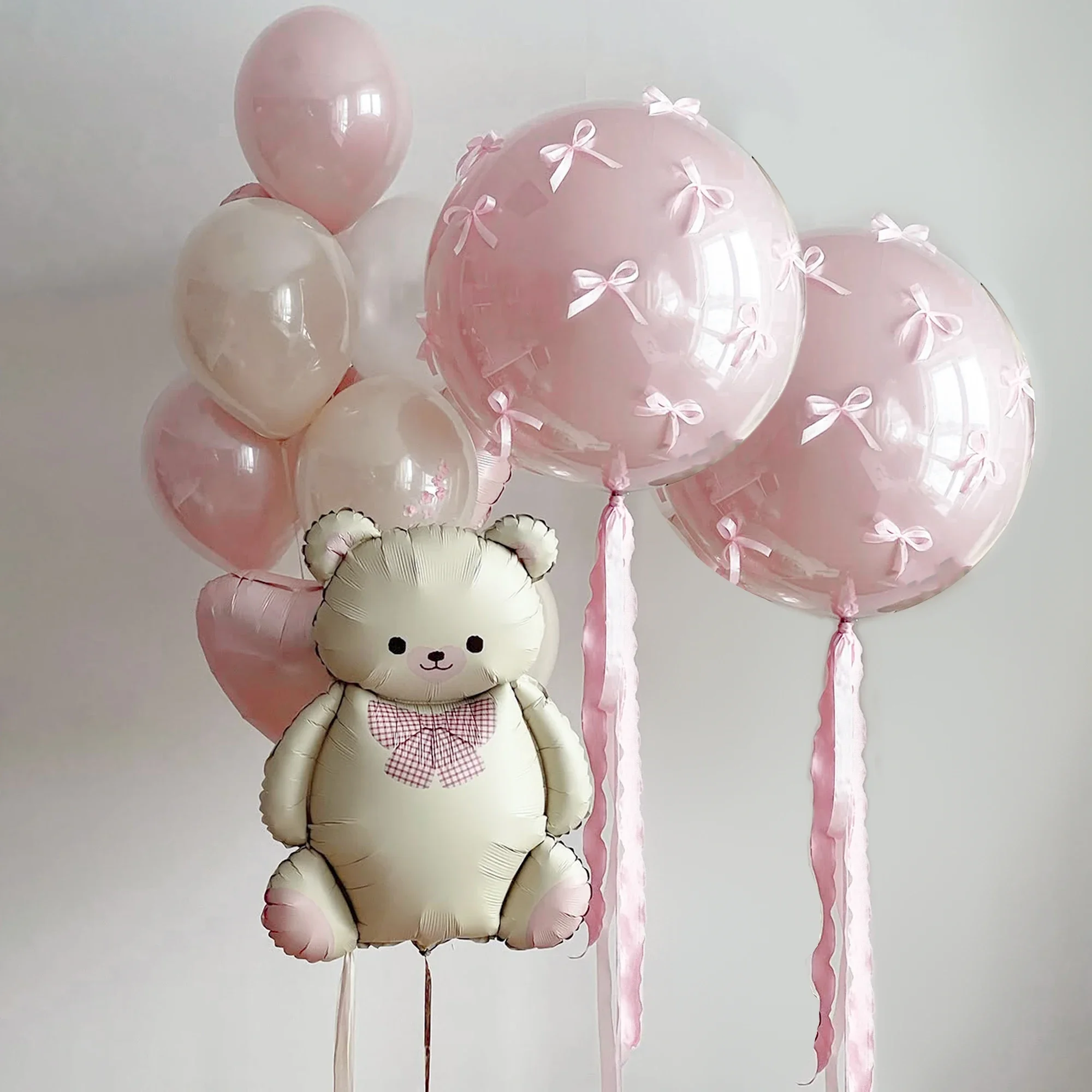 Cartoon Bär Transparent Bobo Ballon Set DIY Schleife Image