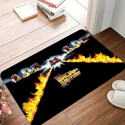 Back To The Future Floor Mat Doormats Home Carpet Foot Mat Bathroom Absorbent Mats Anti-Slip Mats Home Decor Supplies Carpets