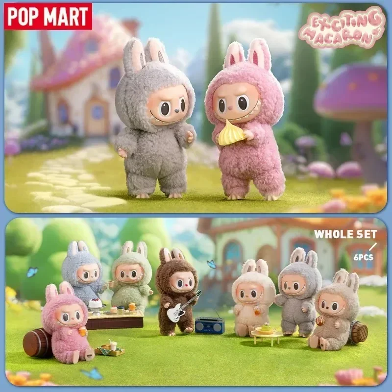POP MART LABUBU THE MONSTERS – Aufregende Macaron Vinyl Face Surprise Mystery Box Guess Bag Blind Box Spielzeug Anime Actionfigur