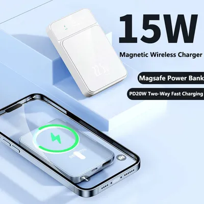 20000 mAh Magsafe Power Bank Magnetische Drahtlose 22,5 W Schnelle Ladegerät Power Für iPhone 16 15 Samsung Huawei Xiaomi Mini poverbank