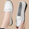 Fashion Echtes Leder Frauen Wohnungen Schwarz Krankenschwester Schuhe Mokassins Ballerinas Oxford Frauen Schuh Casual Plus Größe Schuhe Weibliche