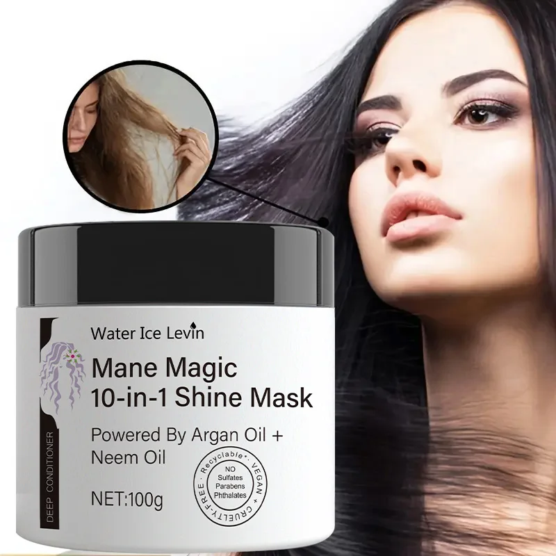 10-in-1-Kollagen-Haarpflege, Tiefenreparatur, Haarpflege, marokkanischer Nussöl-Kleber, Original Protein-Haarmasken-Essenz, geeignet für trockenes und geschädigtes Haar Image