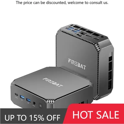 FIREBAT A6 MiniPC AMD Ryzen 7 6800H Dual Band WiFi6 BT5.2 DDR5 16GB 512GB Desktop Gaming Computer Mini PC