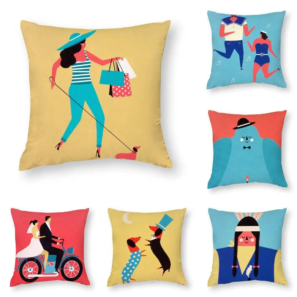 Illustration von D-Dawid Ryski Kissenbezug, 3D-Druck, Polyesterfaser, 40 x 40 cm, Heim-Sofa-Überwurf, Dekoration, Festival-Geschenk Image