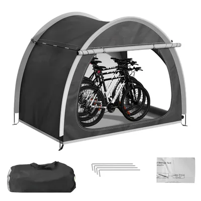 Fahrradschuppen, Aufbewahrungszelt, tragbarer Fahrradschuppen für 2/4 Fahrräder, 210D Oxford-Stoff, Outdoor-Fahrrad, wasserdichte Abdeckungen, Mehrzweck-Garage