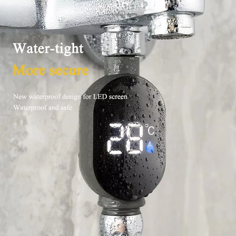 Whirlpool Wasser Temperatur Monitor Strom LED Display Hause Dusche Armaturen Wasser Thermometer Bade Temperatur Meter