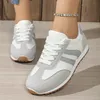 2025 Mode Damen Casual Sneakers Leichte rutschfeste Sportschuhe für Damen Schnürschuhe Atmungsaktive graue Sneakers Plus Größe 43