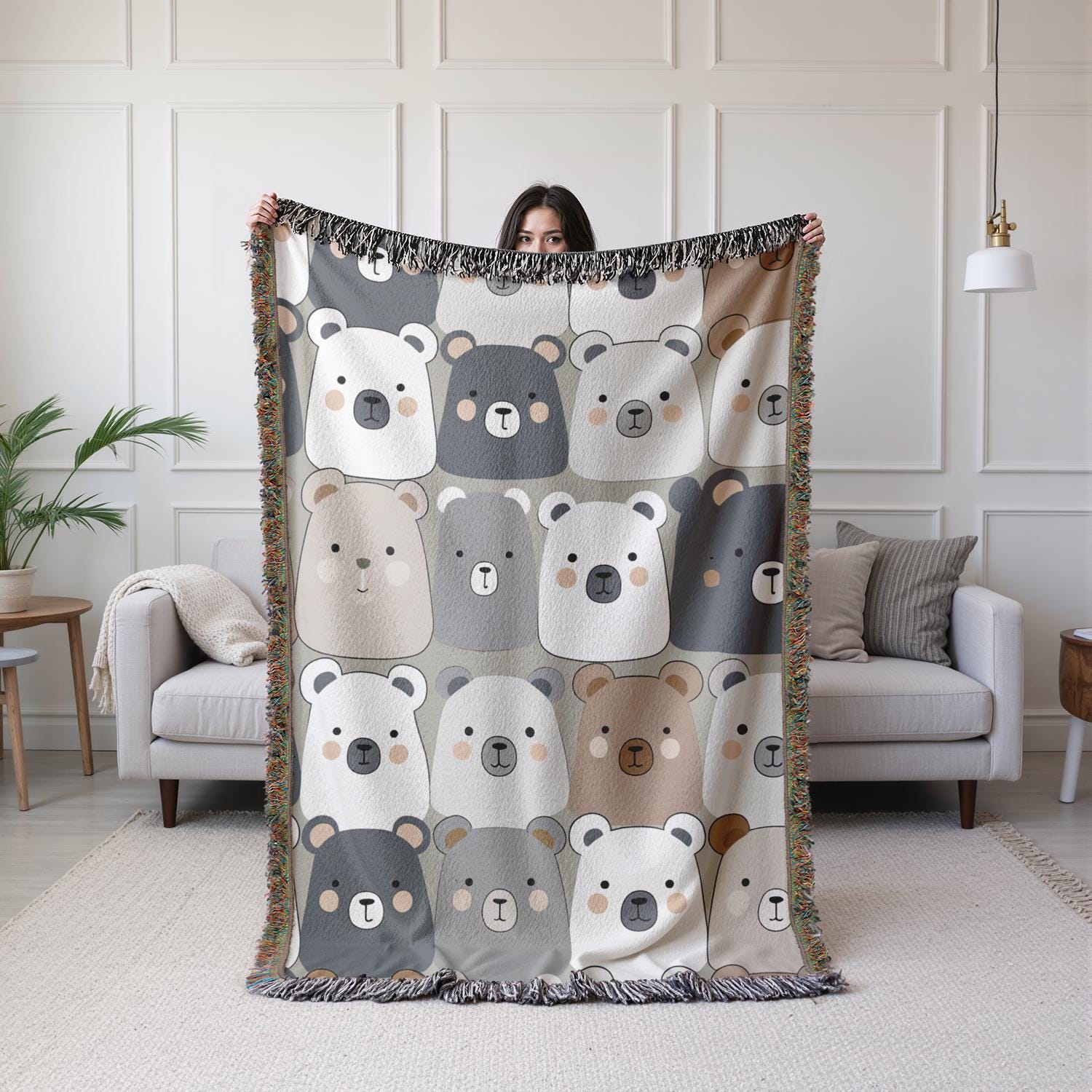 Mockup di coperta intrecciata Mockup Canva Mockup psd Mockup di coperta di velluto Oggetto intelligente Photoshop Mockup psd di coperta Mockup di cope