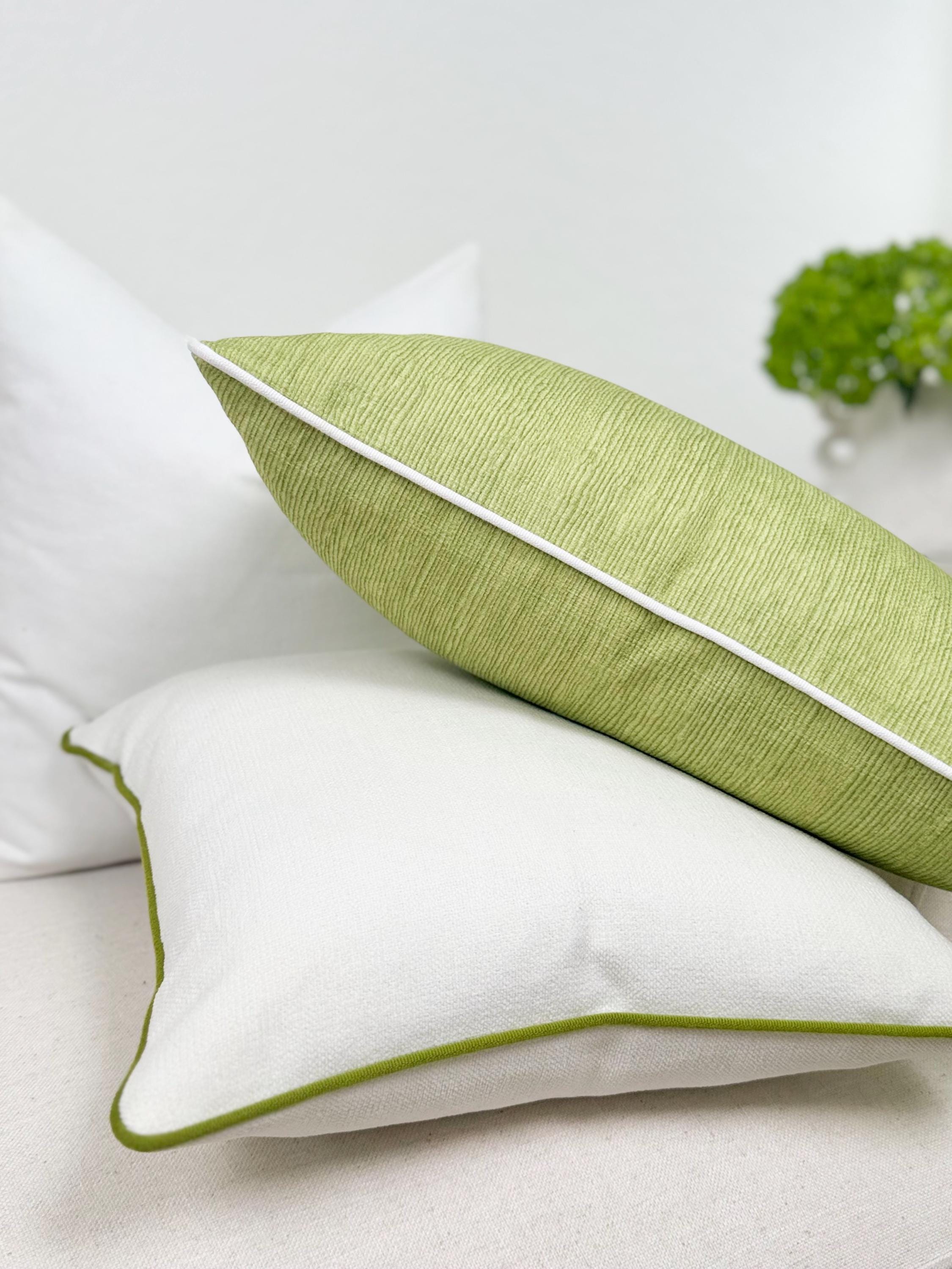 Fodera per cuscino verde lime, fodera per cuscino lombare verde, fodera per cuscino decorativo di design, cuscino decorativo verde kiwi, cuscino verde