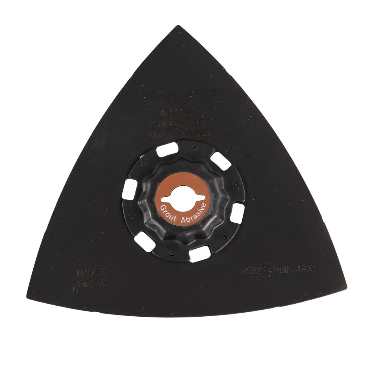 Makita RIFF Schleif-, Fräs-, Raspelplatte, 116 mm Starlock Max • K40 • HM / RIFF • MAM016 • Mörtel / Fließenkleber / Beton Image