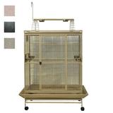 48" X 36" Play Top Bird Cage in Platinum, Gray