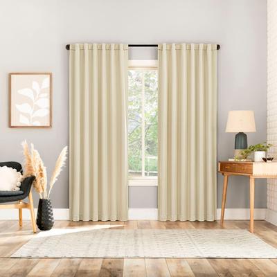 Sun Zero™ Aria 100% Blackout Panels, Set of 2 by BrylaneHome in Cream (Size 104"W 96" L)
