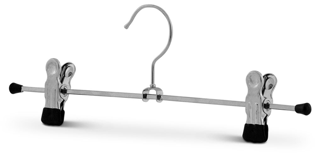 Kleiderbügel MAWA "Clip K D", schwarz, B:30cm H:10cm T:0,7cm, Kunststoff, Stahl, Kleiderbügel, mit Klammern Image