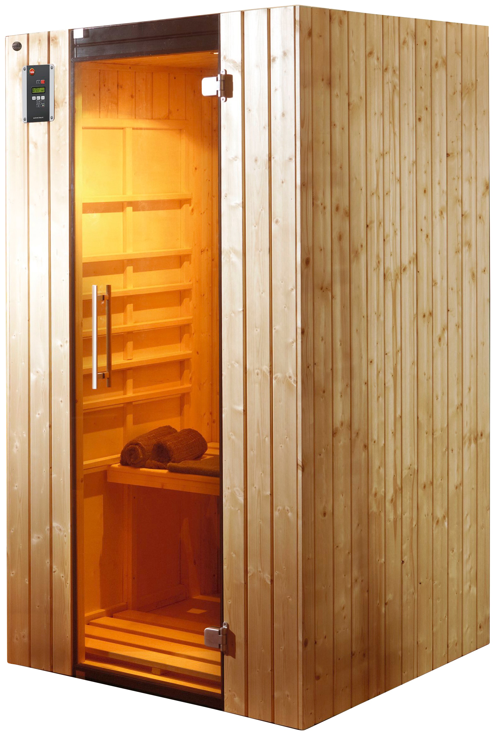 Infrarotkabine WEKA "Ranua 1", beige (naturbelassen), (ohne Ofen), Saunen, geeignet für 1 Person Image