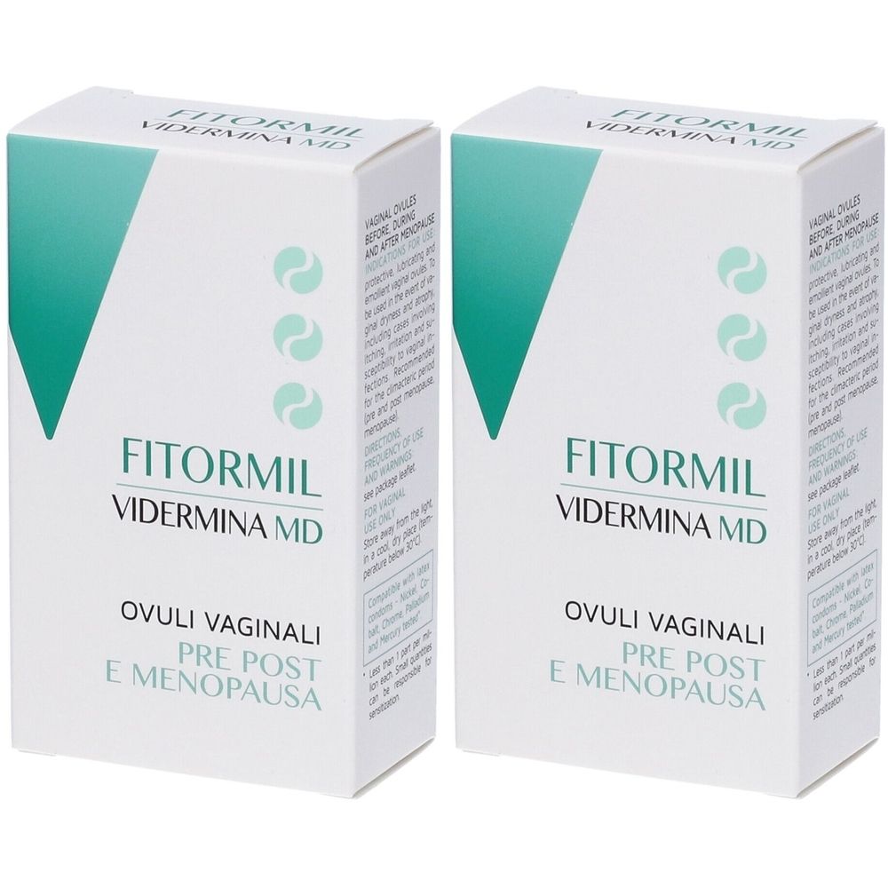 Vidermina Fitormil Menopausa Ovuli Vaginali 2x10 pz