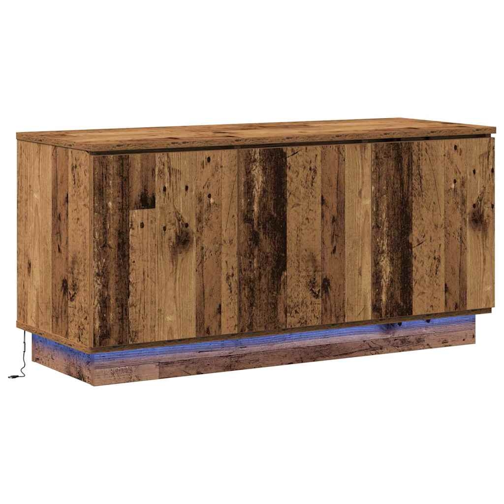 vidaXL TV-Schrank mit LED Altholz 100 x 38 x 49 cm Holzwerkstoff Image