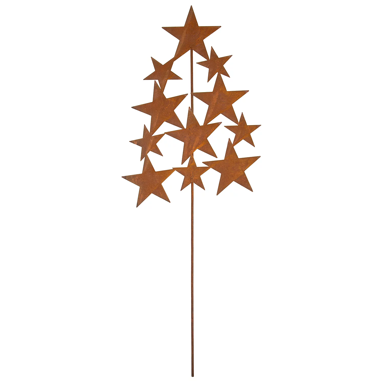 Rost-Baum Sterne aus Metall, braun, 38 cm