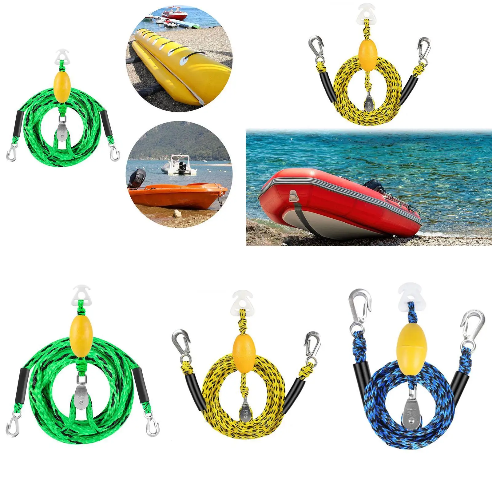 Harnais de remorquage de bateau pour tube Harnais de remorquage de bateau Corde de remorquage de bateau Corde de remorquage robuste à haute résistance pour le surf de ski nautique