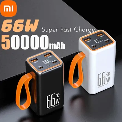 Xiaomi Mini Power Bank 50000 mAh Zwei-Wege 66 W Schnellladung Powerbank Tragbares externes Ladegerät für iPhone Xiaomi Huawei