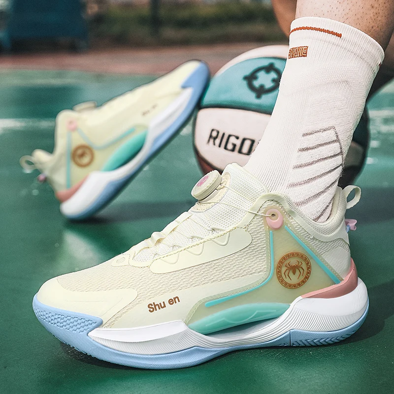 2025, Basketballschuhe für Herren und Damen, leicht, atmungsaktiv, stoßdämpfend, rutschfest, für tägliches Training, Sportschuhe, Größe 36–45