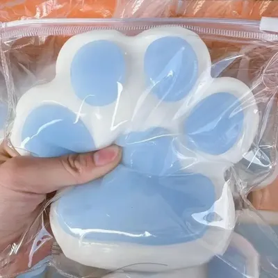 Cute Squishy Cat Paw Stress Relief Toy Slow Rising Fidget Sensory Squeeze Toy for Kids Adults Decompression Anxiety Relief Gift