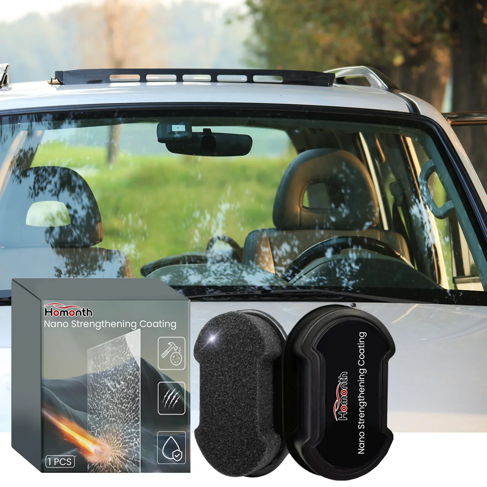 Autos chwamm bürste Windschutz scheibe hydrophobe Schwamm bürste Aut ofens ter aufhellung verstärkt Glas reinigung Schwamm Schwamm wischer Image