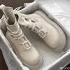 Modische, vielseitige Frühlings-Herbst-Neue, höhenvergrößernde, kurze Schnürstiefel mit dicken Sohlen, elegante, einfache Damenschuhe