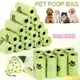240 pezzi/16 rotoli di sacchetti spessi per cacca di cani, sacchetti della spazzatura biodegradabili per animali domestici, gatti usa e getta portatili addensati, cani, sacchetti per cacca