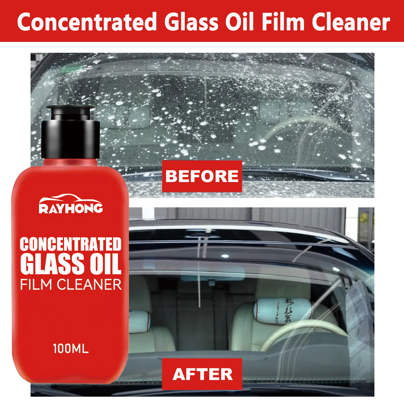 Auto Konzentriertes Glas Öl Film Entferner Auto Langlebige Reinigungsmittel Glanz Hochglanz Polieren Wiederherstellung Auto Detaillierung Werkzeug