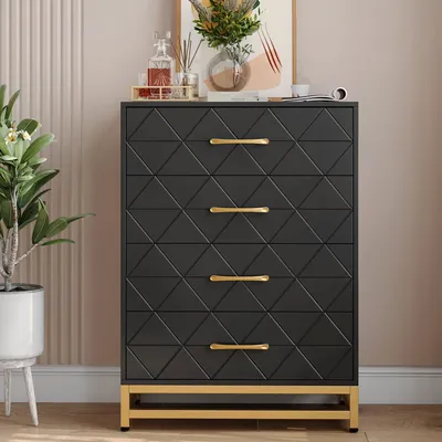 ​​4-Drawer Dresser for Bedroom & Closet | with Soft-Close Glides, Anti-Tip Kit | 36.22"H Space Saving Storage Organizer​