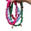 Collana in acciaio inossidabile Collana con ciondolo a forma di fiore a forma di fungo con corda colorata per donna Collana con ciondolo multiplo