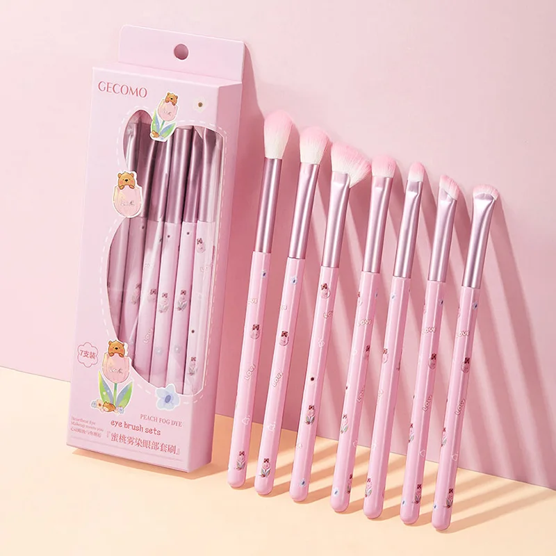 GECOMO Augen-Make-up-Pinsel-Set, Detailpinsel, Schattierungspinsel, Nose Shadow Eye Makeup-Set, ein komplettes Set Make-up-Werkzeug für Anfänger Image