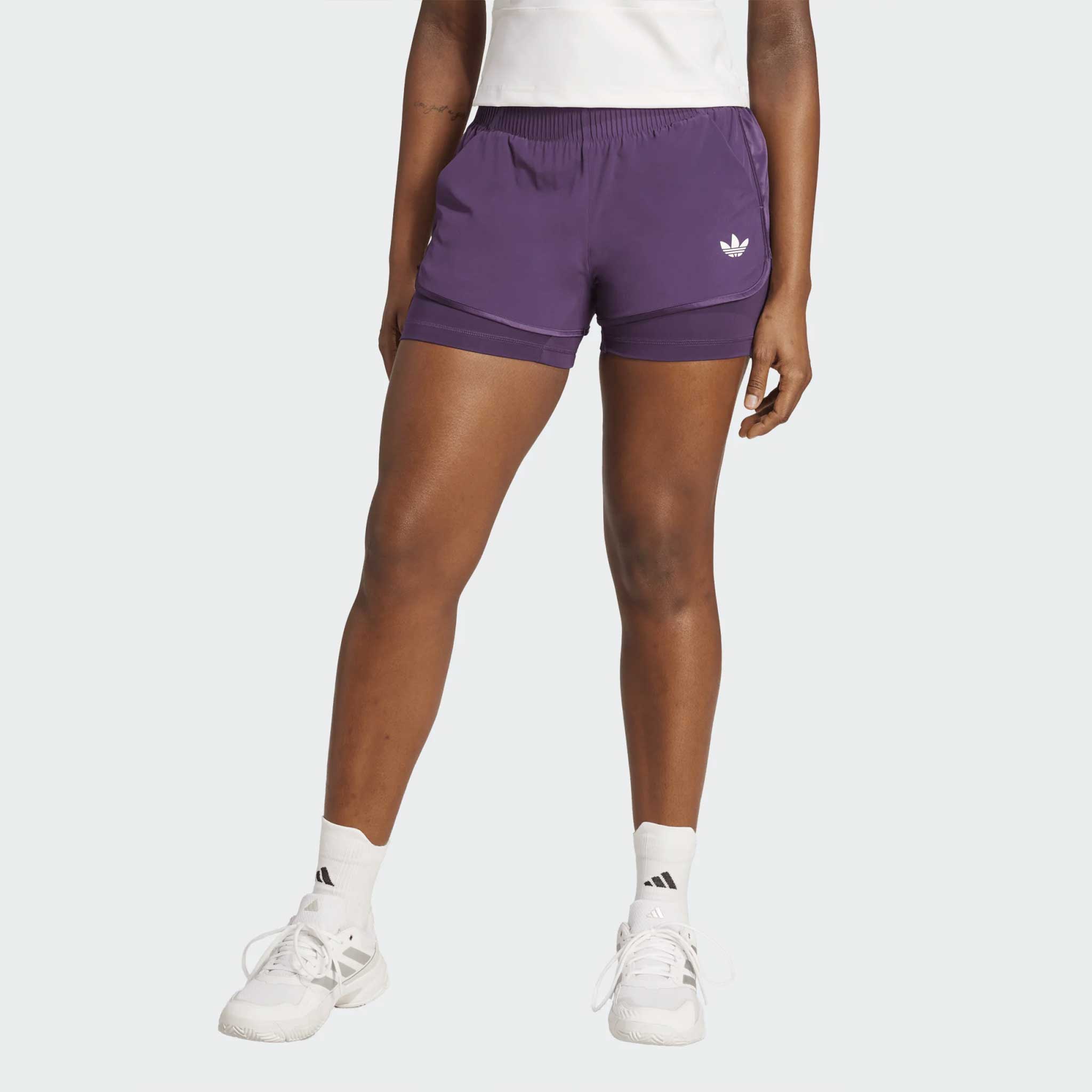 adidas Wimbledon 2025 Shorts Pro Women's Tennis Apparel Aurora Purple