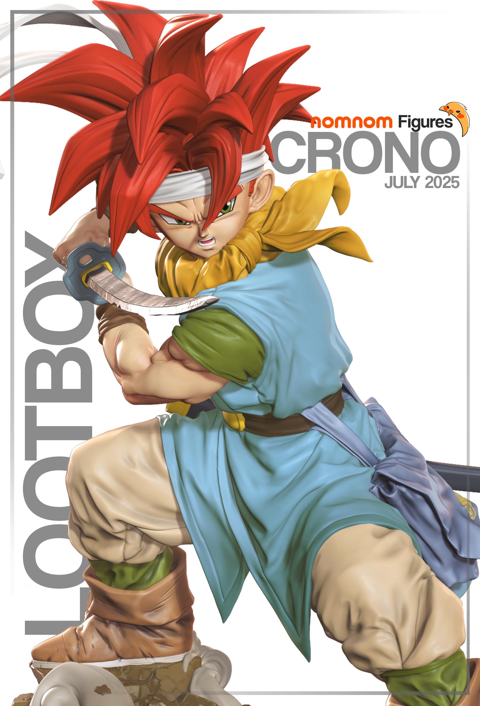 Chrono- Chrono Trigger / Oro 14 carati / Scala 1:10 / Figura stampata in 3D / Da assemblare / Disponibile dipinta o non dipinta.