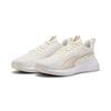 Laufschuh PUMA "FLYER LITE 3", Gr. 38,5, weiß (warm weiß, puma gold), Textil, sportlich, Schuhe