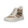 Sneaker CAPRICE "Caprice Sneaker Leder/Textil", Damen, Gr. 37, weiß (weiß, beige), Leder, Textil, casual, Schuhe