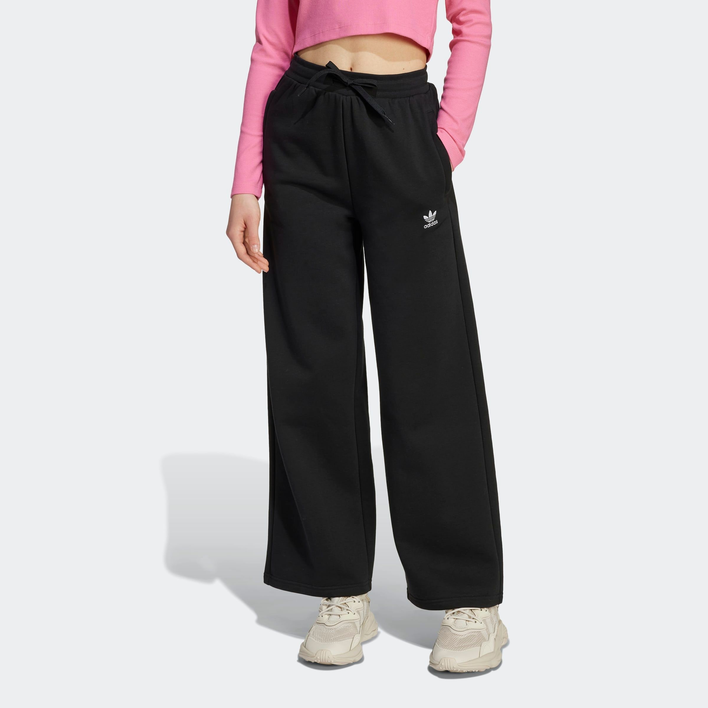 Sporthose ADIDAS ORIGINALS "WIDE LEG PANTS", Kinder, Gr. 158, N-Gr, schwarz, weiß, Obermaterial: 70% Baumwolle, 30% Polyester, Hosen Image