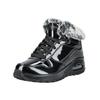 Schnürstiefelette SKECHERS "Skechers Stiefelette Lederimitat/Textil", Damen, Gr. 39, schwarz (schwarz lack), Lederimitat, Textil, casual, Schuhe