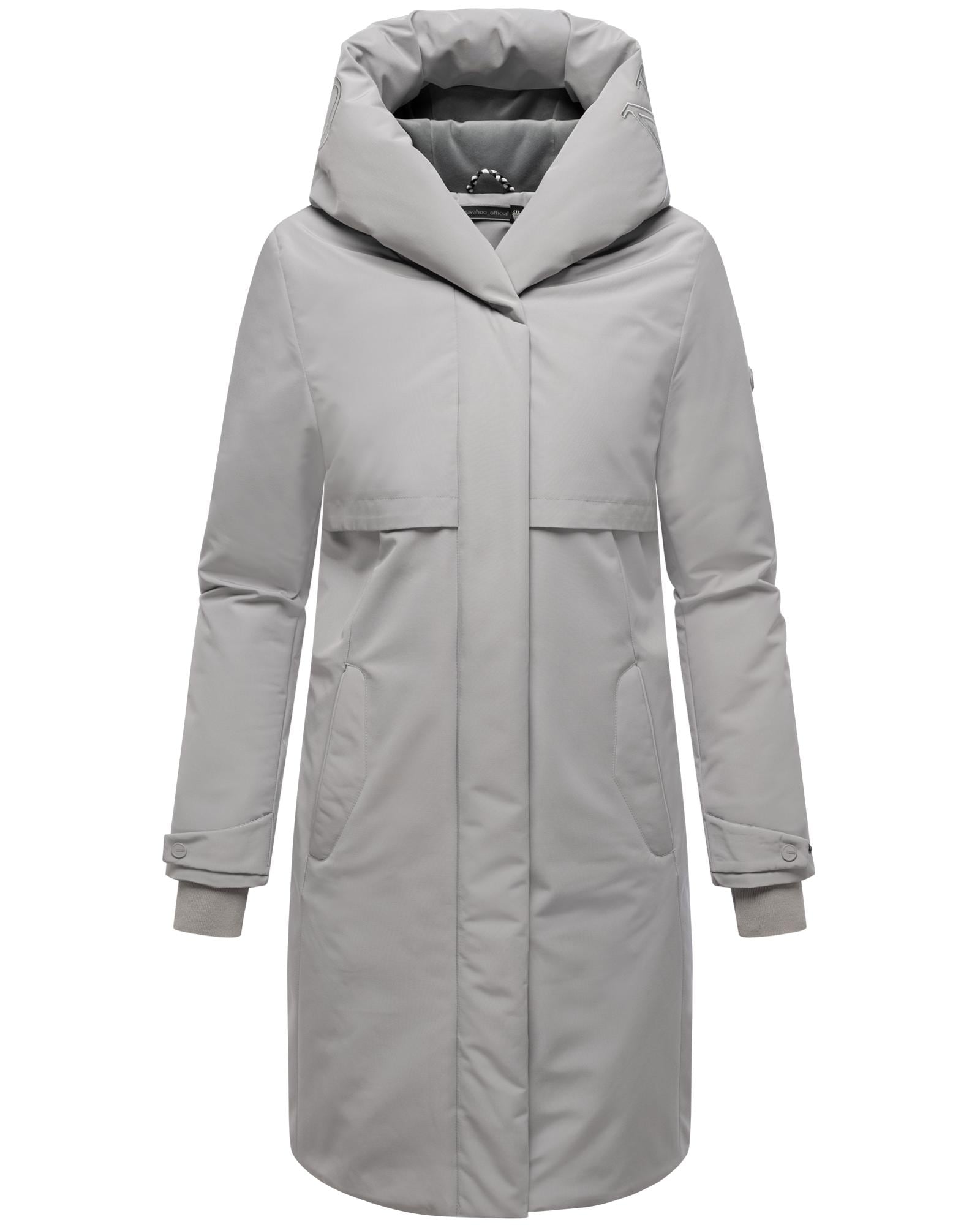 Wintermantel NAVAHOO "Domingaa 14", Damen, Gr. XS (34), grau (stahlgrau), Obermaterial: 100% Polyester; Futter 1: 95% Polyester, 5% Elasthan; Futter 2: 100% Polyester; Wattierung: 100% Polyester; Ärmelfutter: 100% Polyester, figurumspielend...