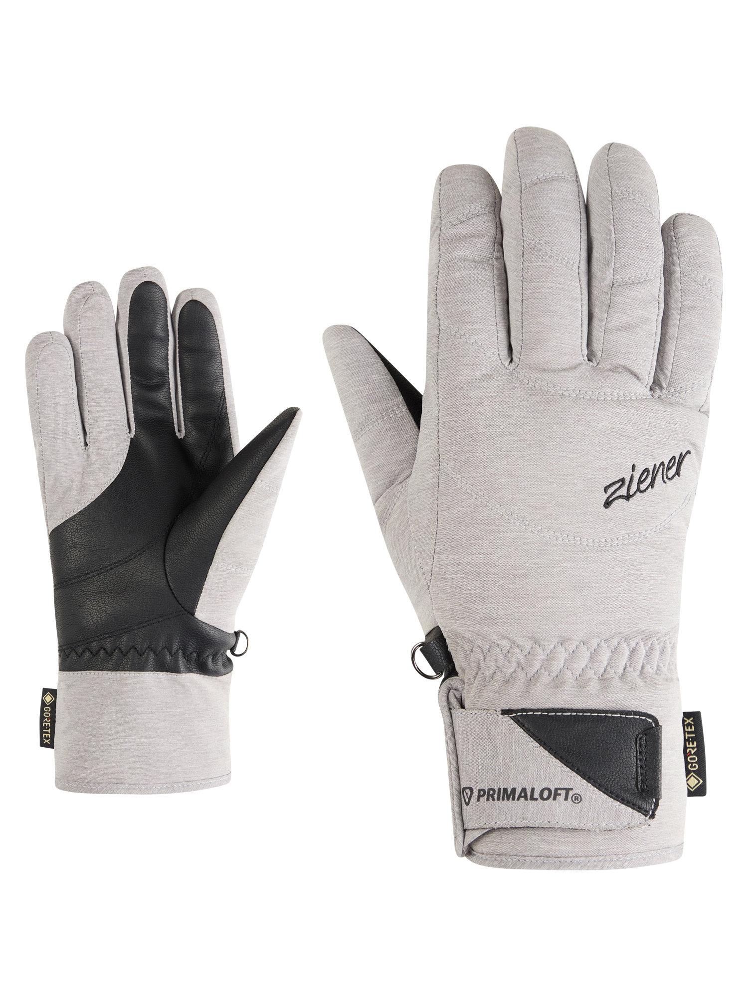 Skihandschuhe ZIENER "KLENN-Z GTX PR glove lady", Damen, Gr. 7, light mélange, Materialmix, Handschuhe Image