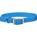 Metal Buckle Double Ply Nylon Personalized Dog Collar in Light Blue, 1" Width, X-Large