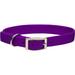 Metal Buckle Double Ply Nylon Personalized Dog Collar in Purple, 1" Width, X-Large