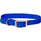 Metal Buckle Nylon Personalized Dog Collar in Blue, 5/8" Width, Small