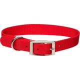 Personalized Red Single-Ply Dog Collar, Small