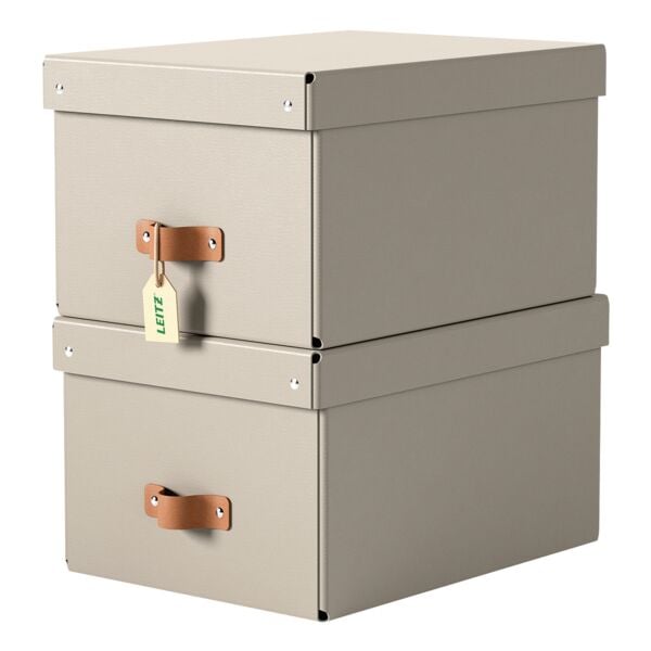 Leitz Archiv-Box »Puro« 27/37/20 cm 2 Stück 17 L beige, 27x20x37 cm