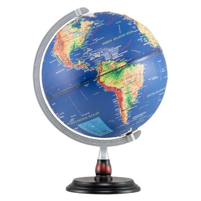 Costway 12 Inch Illuminated World Globe Antique Light up Globe Night Lamp-Navy