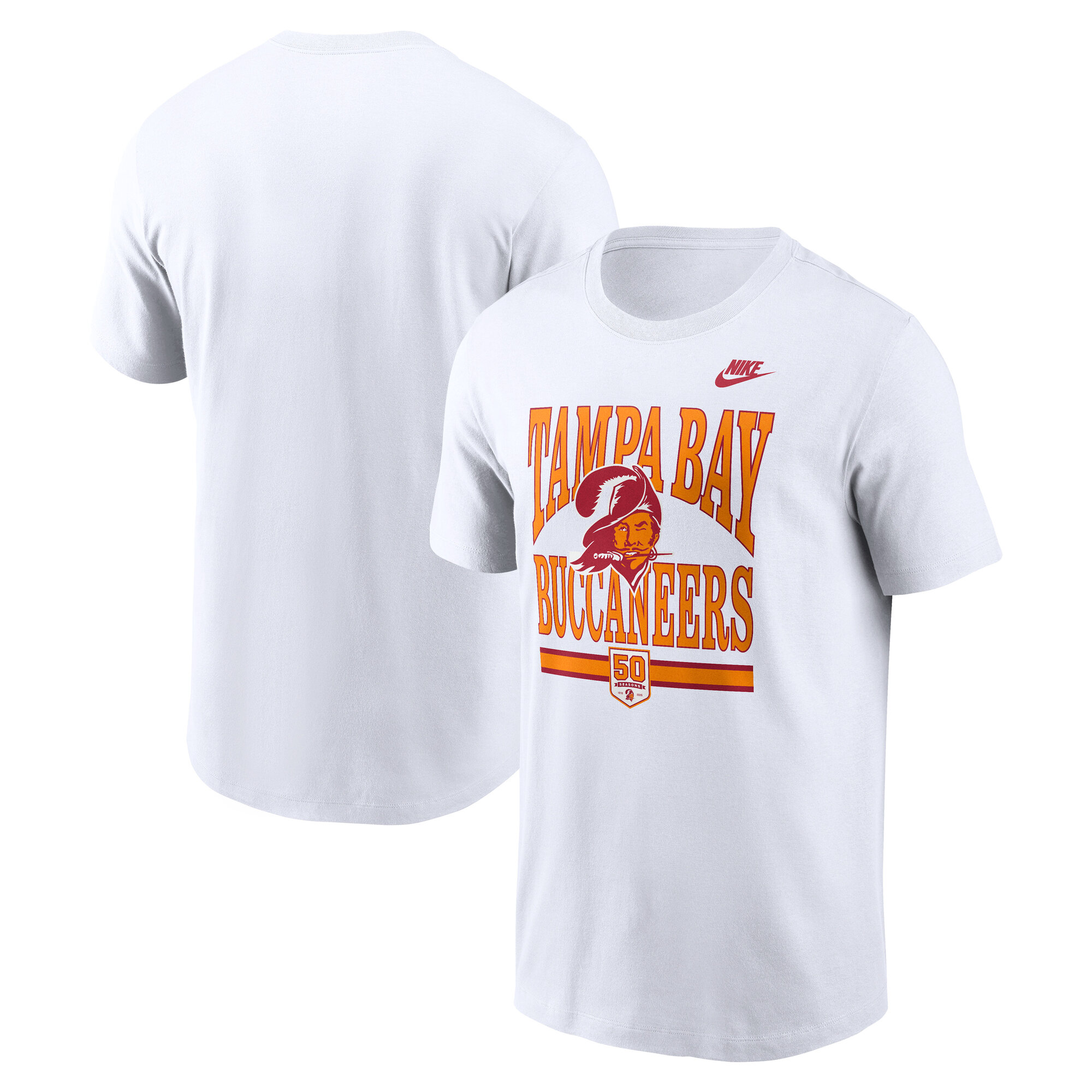 Weißes Nike Tampa Bay Buccaneers Essential T-Shirt der 50. Saison für Herren Image