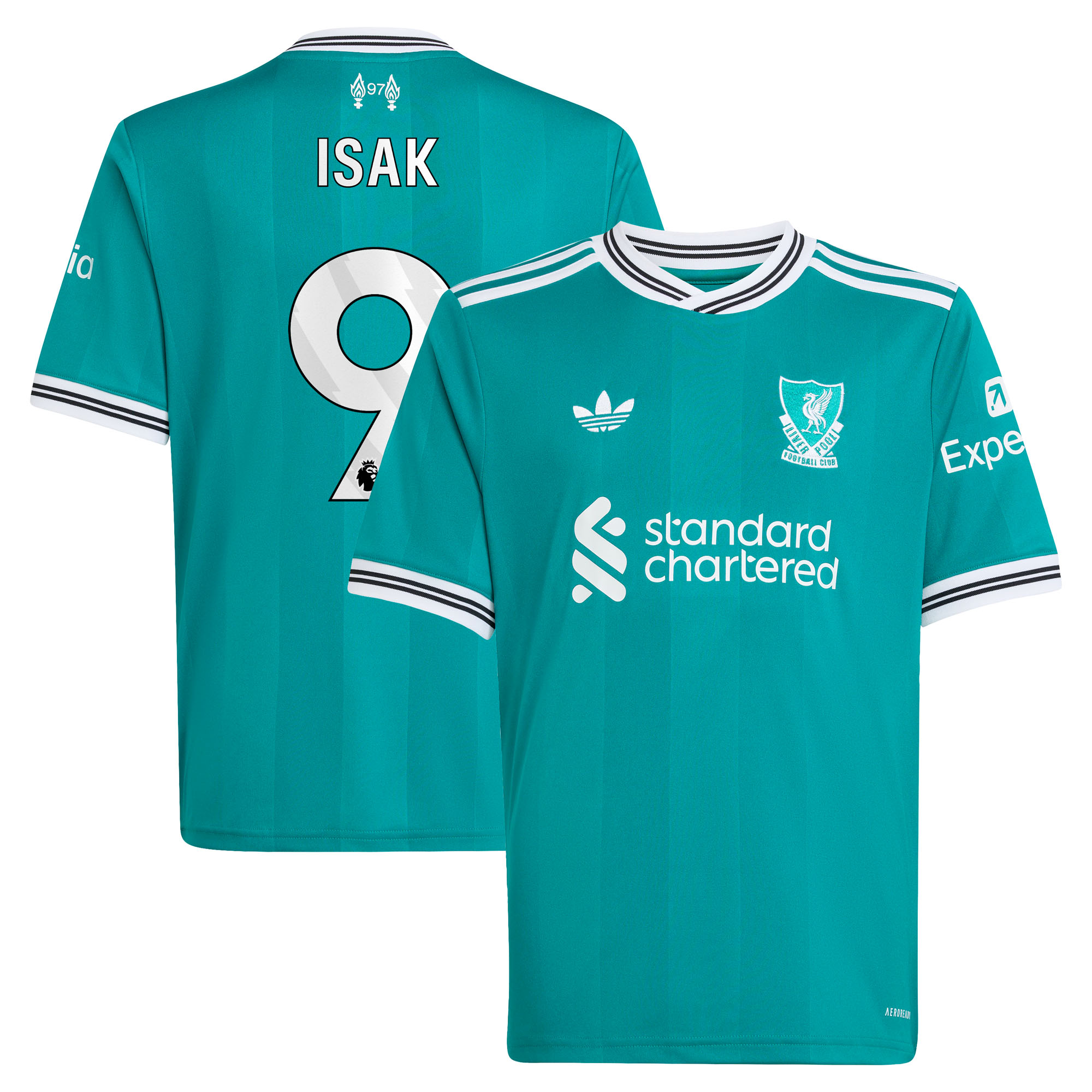 Liverpool adidas Ausweichtrikot 2025-26 - Kinder mit Aufdruck Isak 9 Image